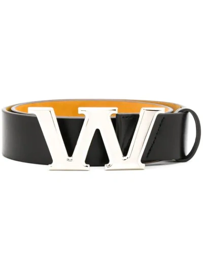 Shop Alexander Wang W Buckle Belt In Black