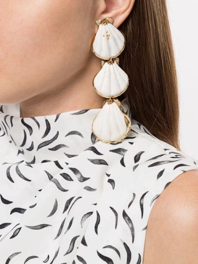Shop Mercedes Salazar Tropic Earrings In White
