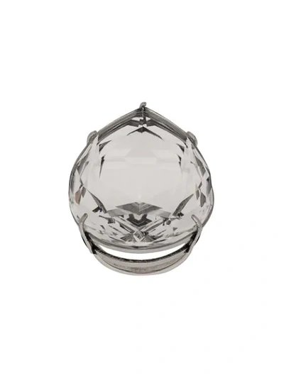 Shop Alexander Mcqueen Teardrop Crystal Ring In 1355