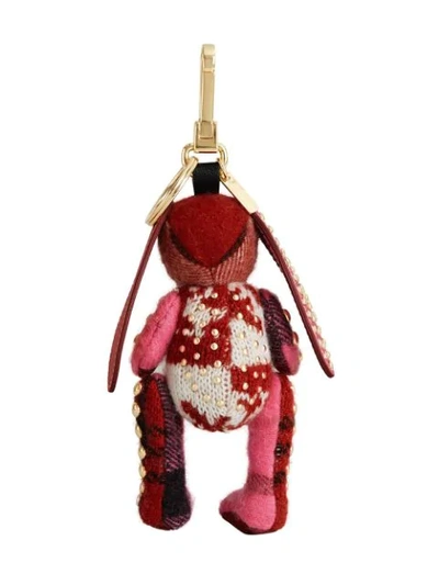 Shop Burberry Sandra The Basset Hound Cashmere Charm In Red