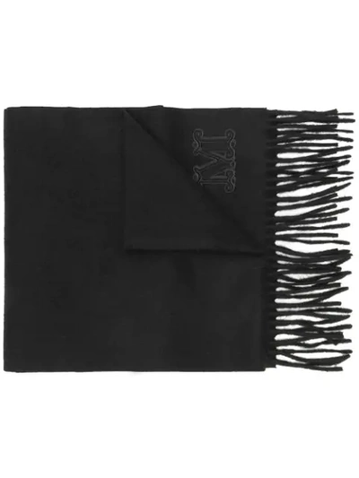 Shop Max Mara Tassel Scarf - Black