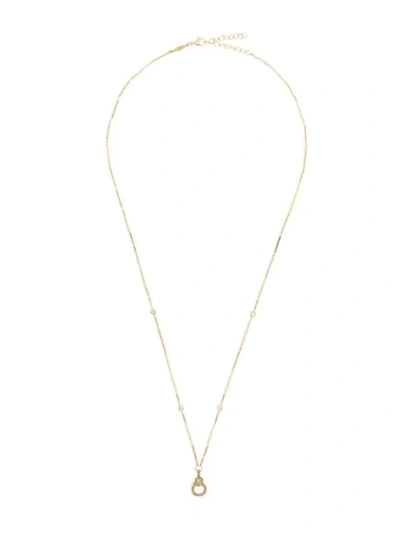 Shop Jacquie Aiche 14kt Yellow Gold And Diamond Bar Chain Necklace