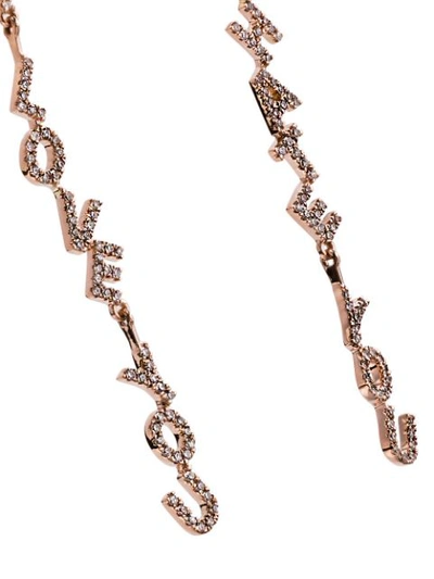 Shop Shay 18k Rose Gold Love Hate Diamond Earrings - Metallic