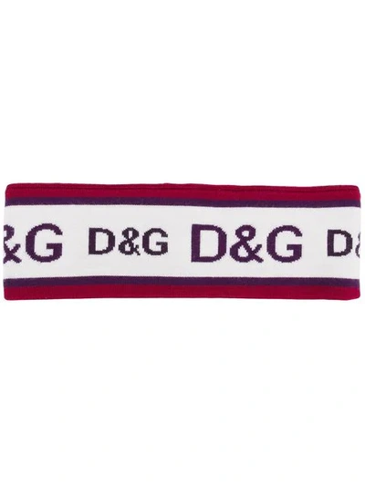 Shop Dolce & Gabbana D&g Sweat Hairband - White