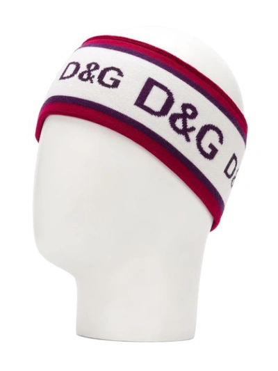 Shop Dolce & Gabbana D&g Sweat Hairband - White