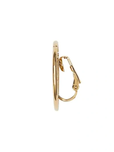 Shop Burberry Gold-plated Monogram Motif Earrings