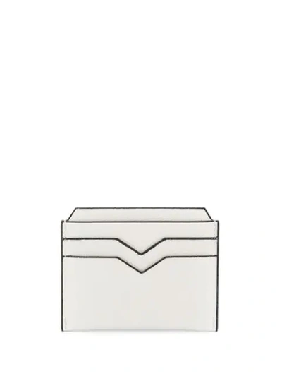 Shop Valextra Textured Card Holder In White