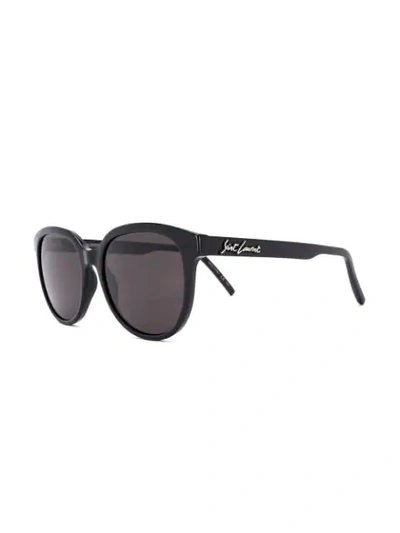 Shop Saint Laurent Sl 317 Signature Sunglasses In Black