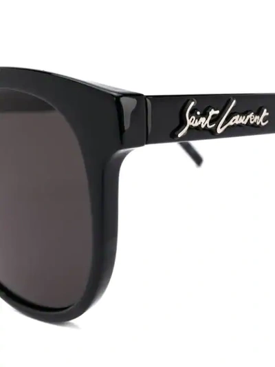 Shop Saint Laurent Sl 317 Signature Sunglasses In Black