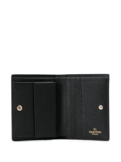 Shop Valentino Rockstud French Wallet In Black