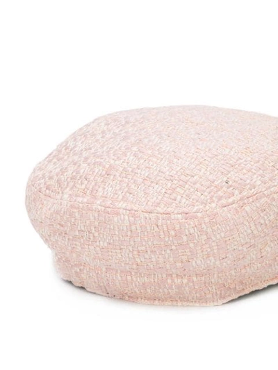 Shop Maison Michel New Abby Tweed Cap In Pink