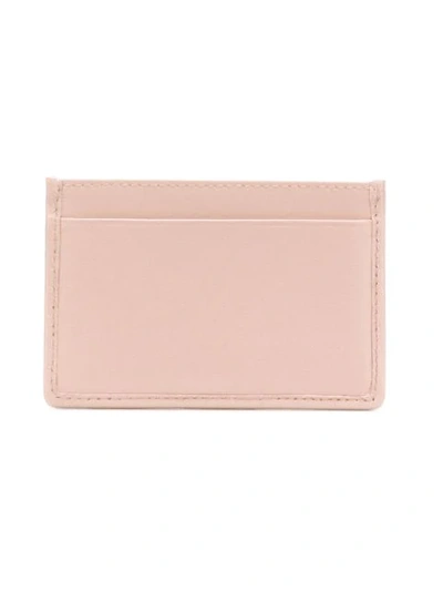 Shop Prada Quilted Logo Wallet In Pink