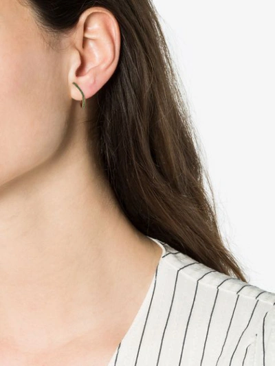 Shop Yvonne Léon Green Bo Ligne Gold Single Earring