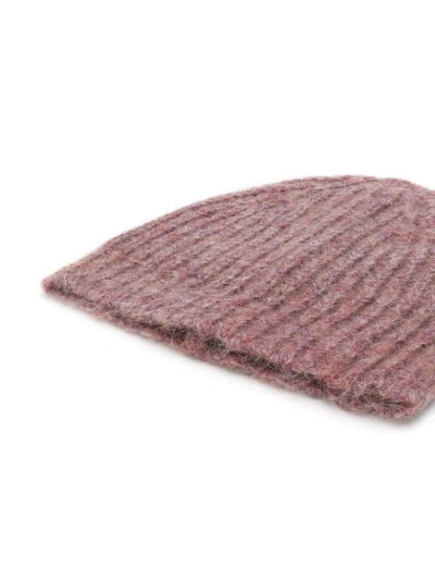 Shop Isabel Marant Ribbed Knit Beanie In Pink