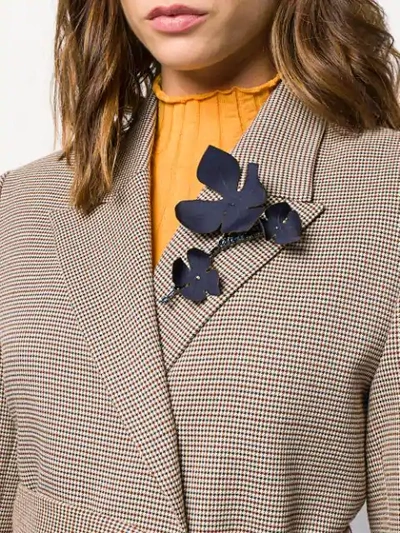 Shop Marni Flower Brooche In Blue