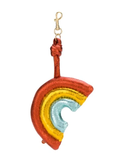 Shop Anya Hindmarch Rainbow Keyring In Multicolour