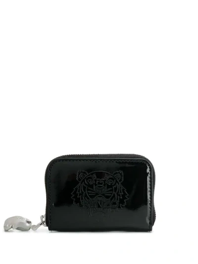 Shop Kenzo Tiger Coin Purse In Black