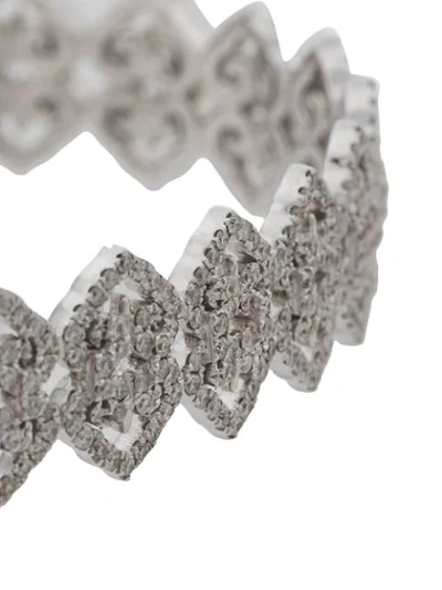 Shop Colette 18kt White Gold Filigree Diamond Bracelet In Silver