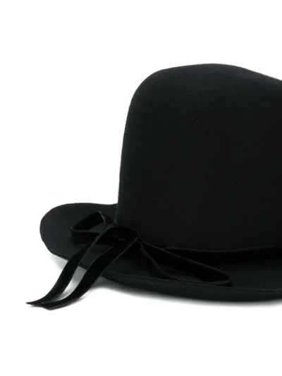 Shop Ann Demeulemeester Large Fedora Hat In Black