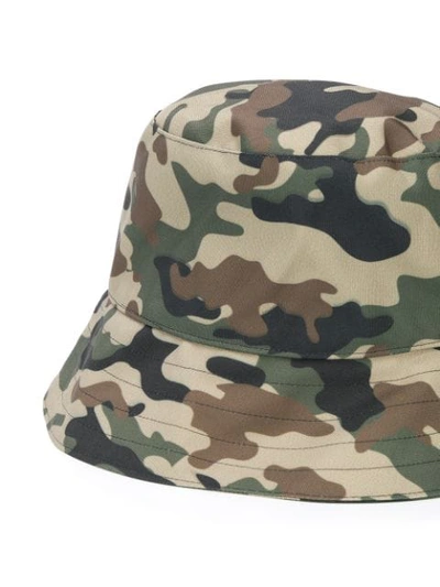 Shop Manokhi Camouflage Print Hat In Green