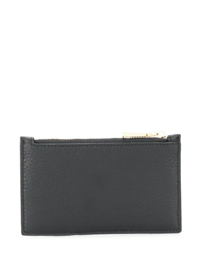 Shop Bally Striped Detail Wallet In Black