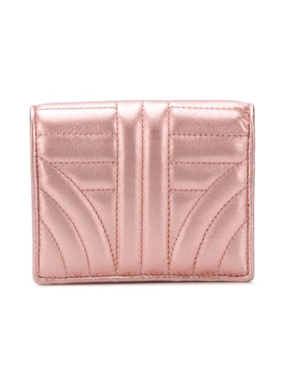 Shop Prada Diagramme French Wallet - Pink