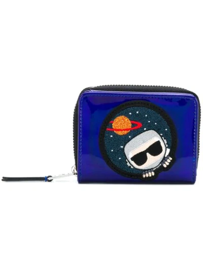 Shop Karl Lagerfeld K/space Zip Around Wallet - Blue
