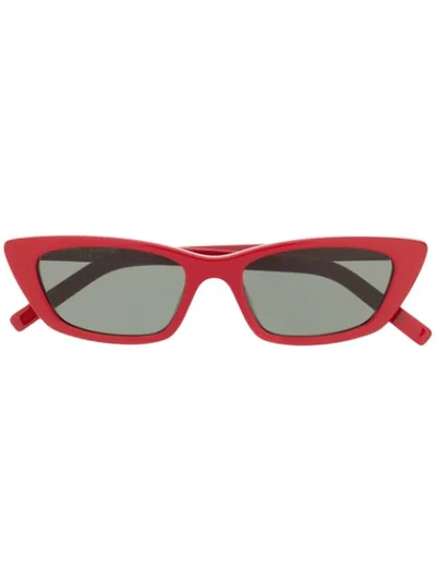 Shop Saint Laurent New Wave Sl Sunglasses In Red