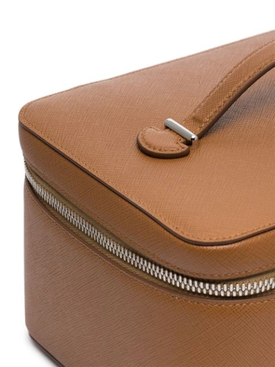 Shop Prada Mini Travel Case In Brown
