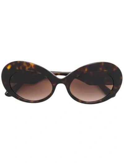 Shop Dolce & Gabbana Round Sunglasses In Brown