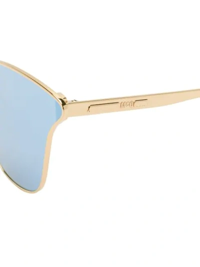 Shop Mcq By Alexander Mcqueen Eyewear Mirrored Cat Eye Sunglasses - Metallic