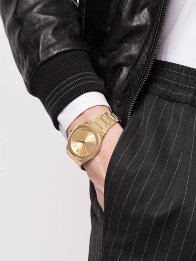 Shop D1 Milano 'ultra Thin' Armbanduhr In Gold