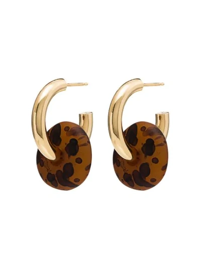 Shop Beaufille Gold-plated Yang Circle Hoop Earrings In Yellow Gold