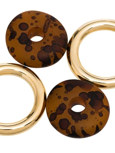 Shop Beaufille Gold-plated Yang Circle Hoop Earrings In Yellow Gold