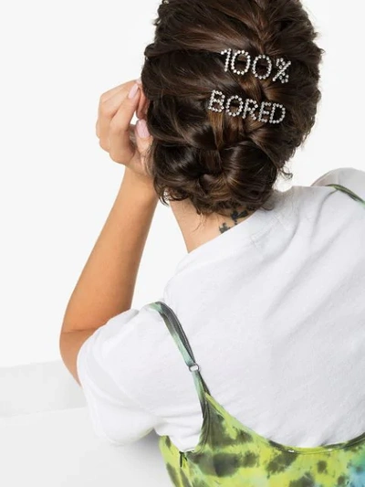 BLACK 100% CRYSTAL-EMBELLISHED HAIR PINS