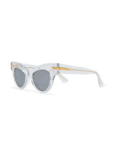 Shop Bottega Veneta Oversized Cat-eye Sunglasses In White