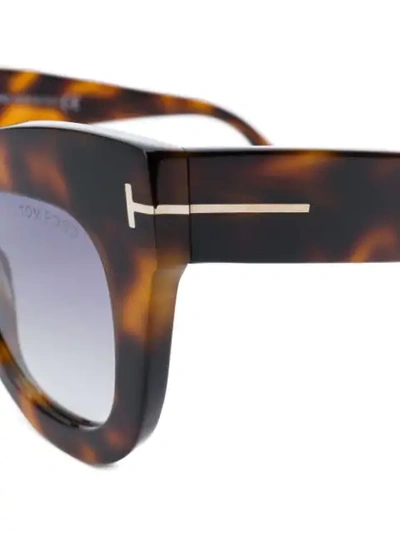 Shop Tom Ford Eyewear Tortoiseshell Cat Eye Sunglasses - Brown