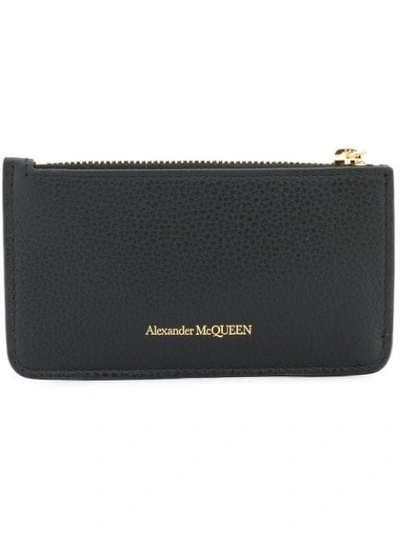 Shop Alexander Mcqueen Zipped Cardholder In Black