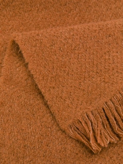 Shop Rick Owens Oversized Knitted Scarf In Brown