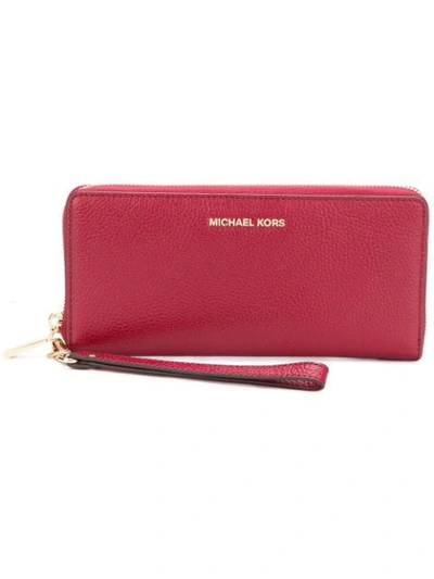 Shop Michael Michael Kors Mercer Continental Wallet - Red