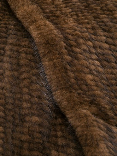 Shop Liska Long Fur Scarf - Brown