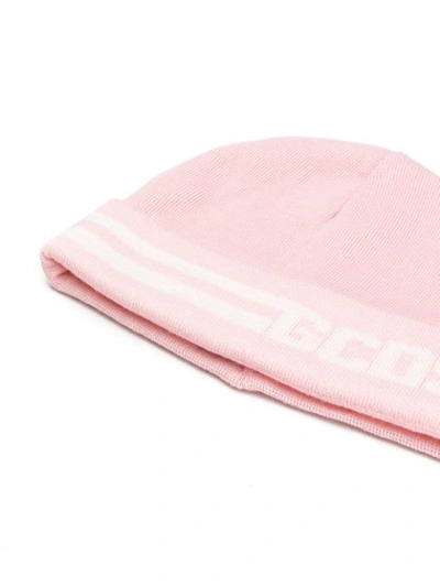 Shop Gcds Logo Knit Beanie - Pink