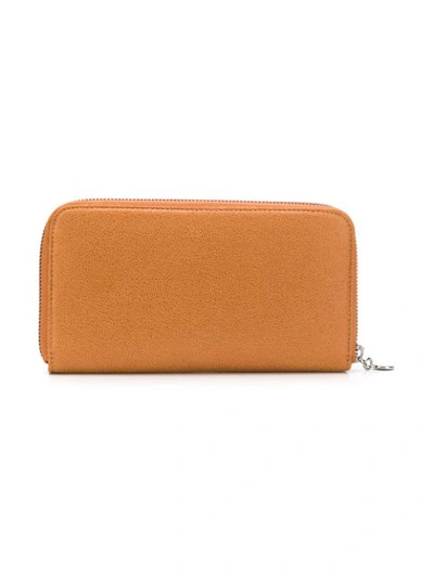 Shop Stella Mccartney Falabella Zipped Wallet In Brown