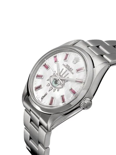 Shop Jacquie Aiche Rolex Eye Watch In Silver