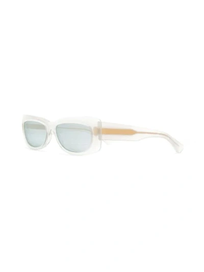 Christian Roth Dreesen Rectangular Sunglasses In White