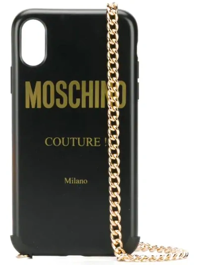 Shop Moschino Logo Iphone Xr Case In Black