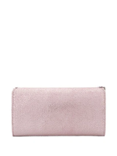 Shop Stella Mccartney Falabella Continental Wallet In Pink