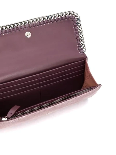 Shop Stella Mccartney Falabella Continental Wallet In Pink