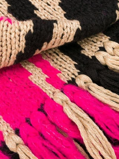 Shop Just Cavalli Knitted Scarf In Pink