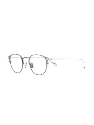 Shop Eyevan7285 Classic Round Glasses - Metallic